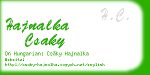 hajnalka csaky business card