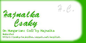 hajnalka csaky business card